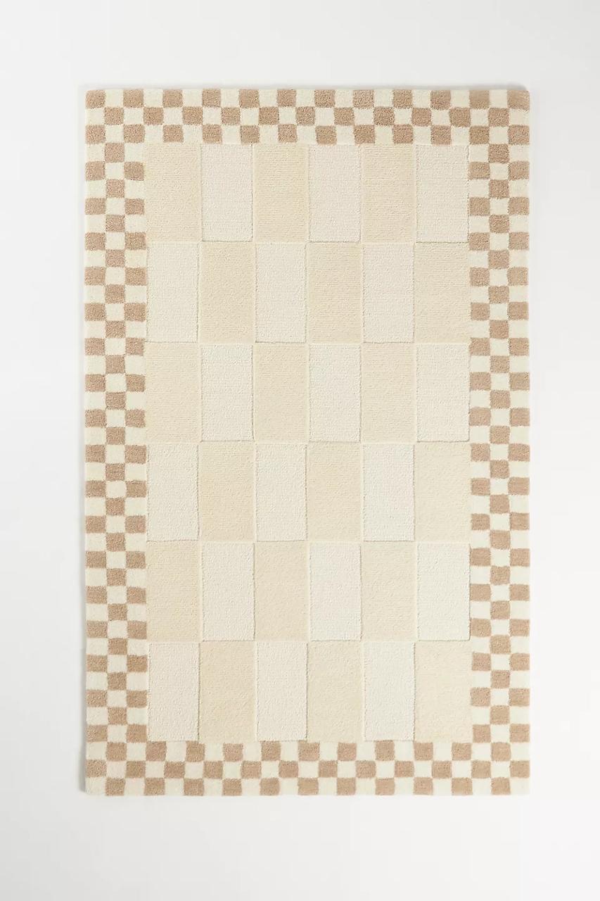 Decorative Hand Tufted Wool Rug | Artistic Handmade Area Rug with Natural Latex Anti-Skid Backing