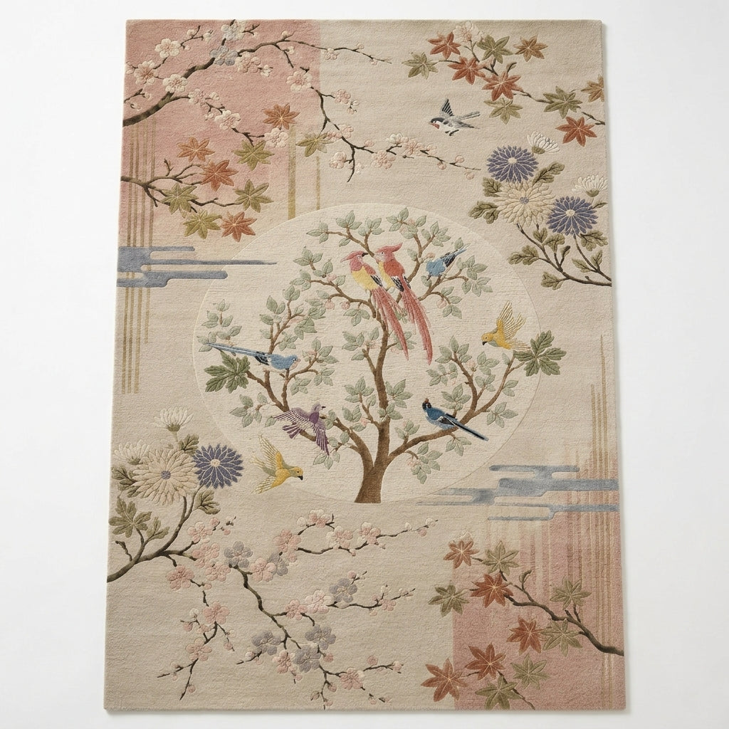 Hand Tufted Persian Floral Intricate Wool Carpet - View 4