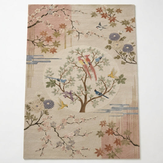 Hand Tufted Persian Floral Intricate Wool Carpet - View 4