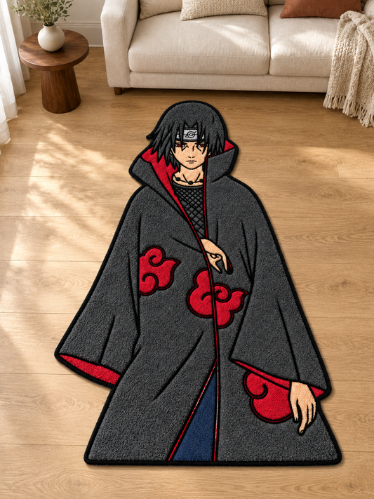Itachi character cutout rug - original product view