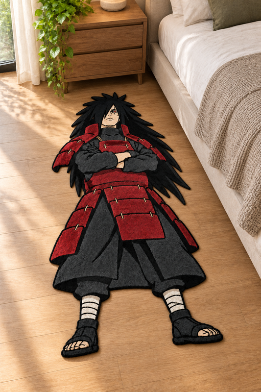 Madara character cutout rug - bedside styling