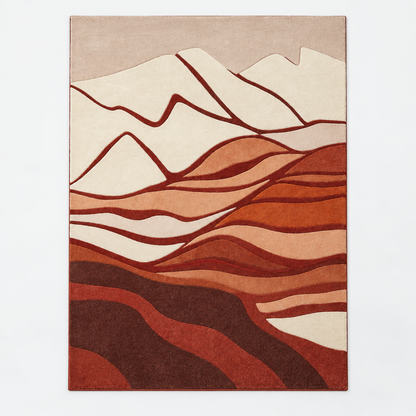 Hand Tufted Multicolor Patchwork Style Wool Rug – full front view