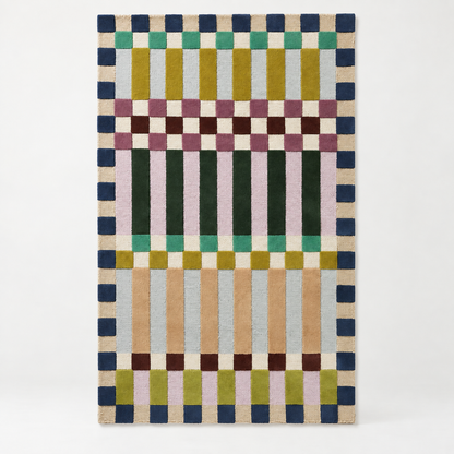 Classic Hand Tufted Wool Carpet | Traditional Handmade Area Rug with Natural Latex Anti-Skid Backing – full front view