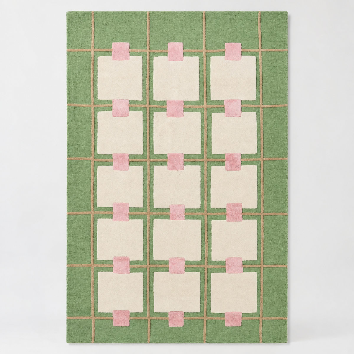 Intricate Hand Tufted Wool Rug | Detailed Pattern Area Rug with Natural Latex Anti-Skid Backing – full front view
