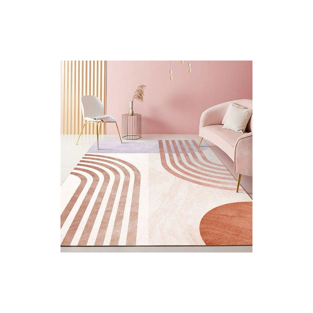 Pink Terracotta Scandinavian Arch Rug