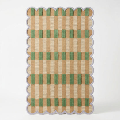 Bohemian Hand Tufted Wool Carpet | Handmade Boho Rug with Natural Latex Anti-Skid Backing