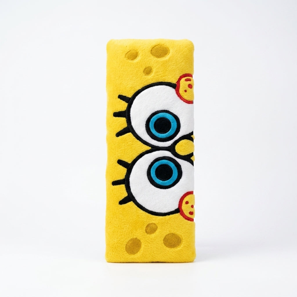 Hand-Tufted SpongeBob SquarePants Keyboard Rug & Wrist Rest | Custom Yellow Cartoon Plush Desk Mat