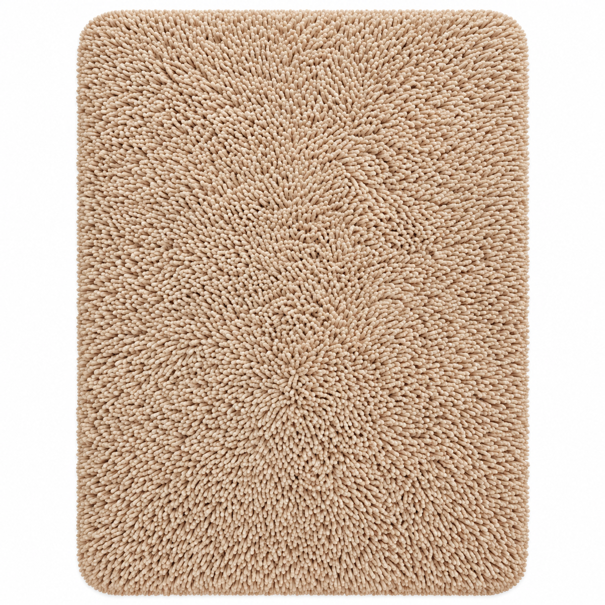 Light Beige solid shaggy area rug – additional product view