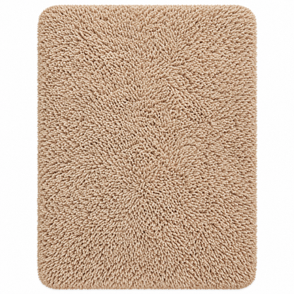 Light Beige solid shaggy area rug – additional product view