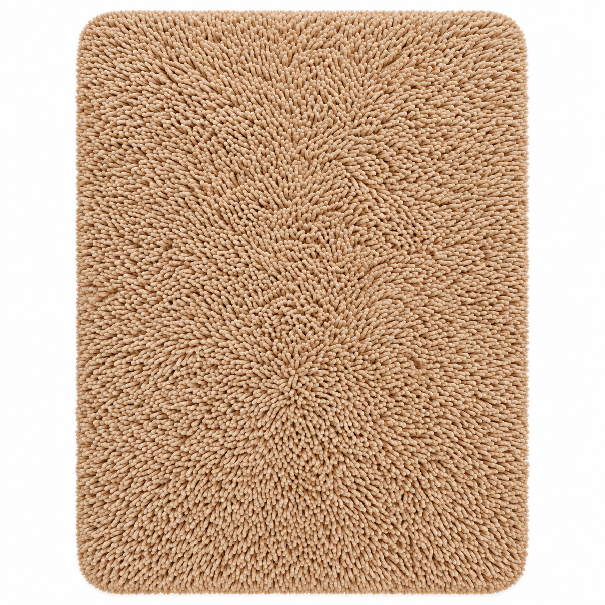 Warm Sand Beige solid shaggy area rug – additional product view