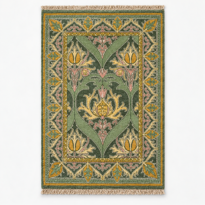 Boteh rug vertical full front view